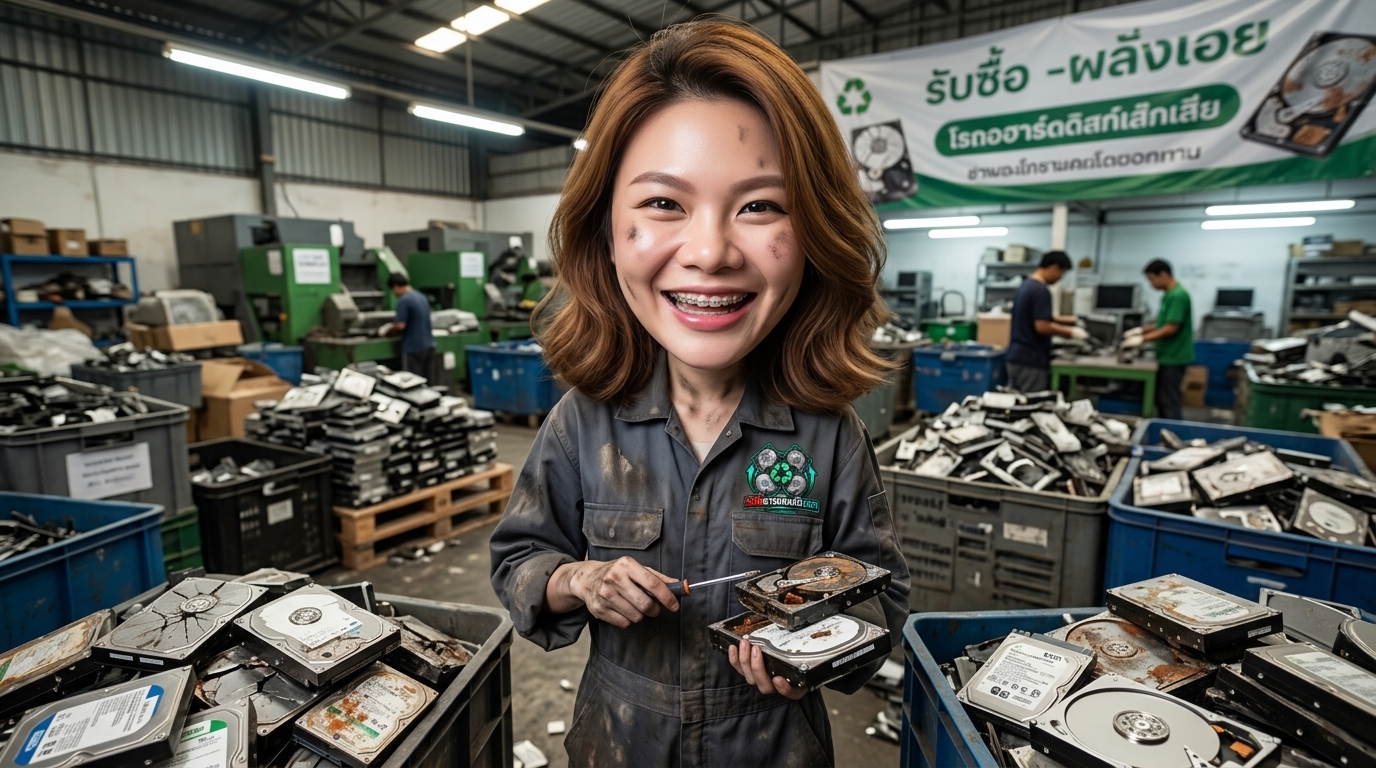 การคัดแยกฮาร์ดดิสก์คอมพิวเตอร์และ SSD เสียเพื่อเตรียมส่งประเมิน