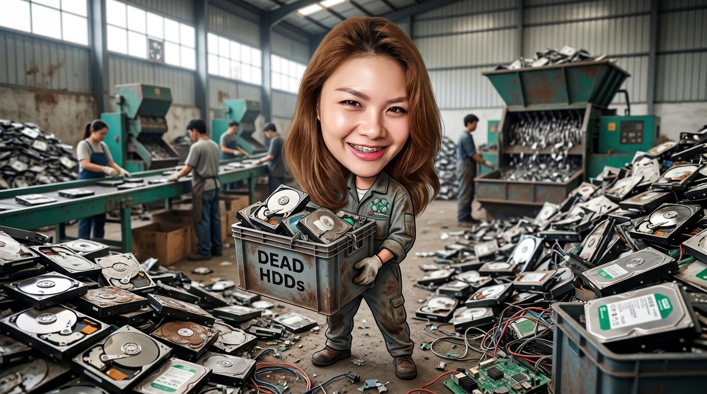 การเตรียมฮาร์ดดิสก์เสียและ SSD สำหรับบริการรับซื้อถึงสถานที่ On-site Pickup ในองค์กร