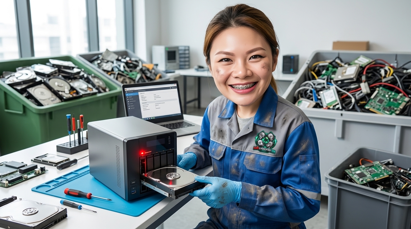 การถอดเปลี่ยนฮาร์ดดิสก์ NAS เช่น WD Red หรือ Seagate IronWolf ที่เสียออกจากถาด Drive Bay อย่างถูกวิธี