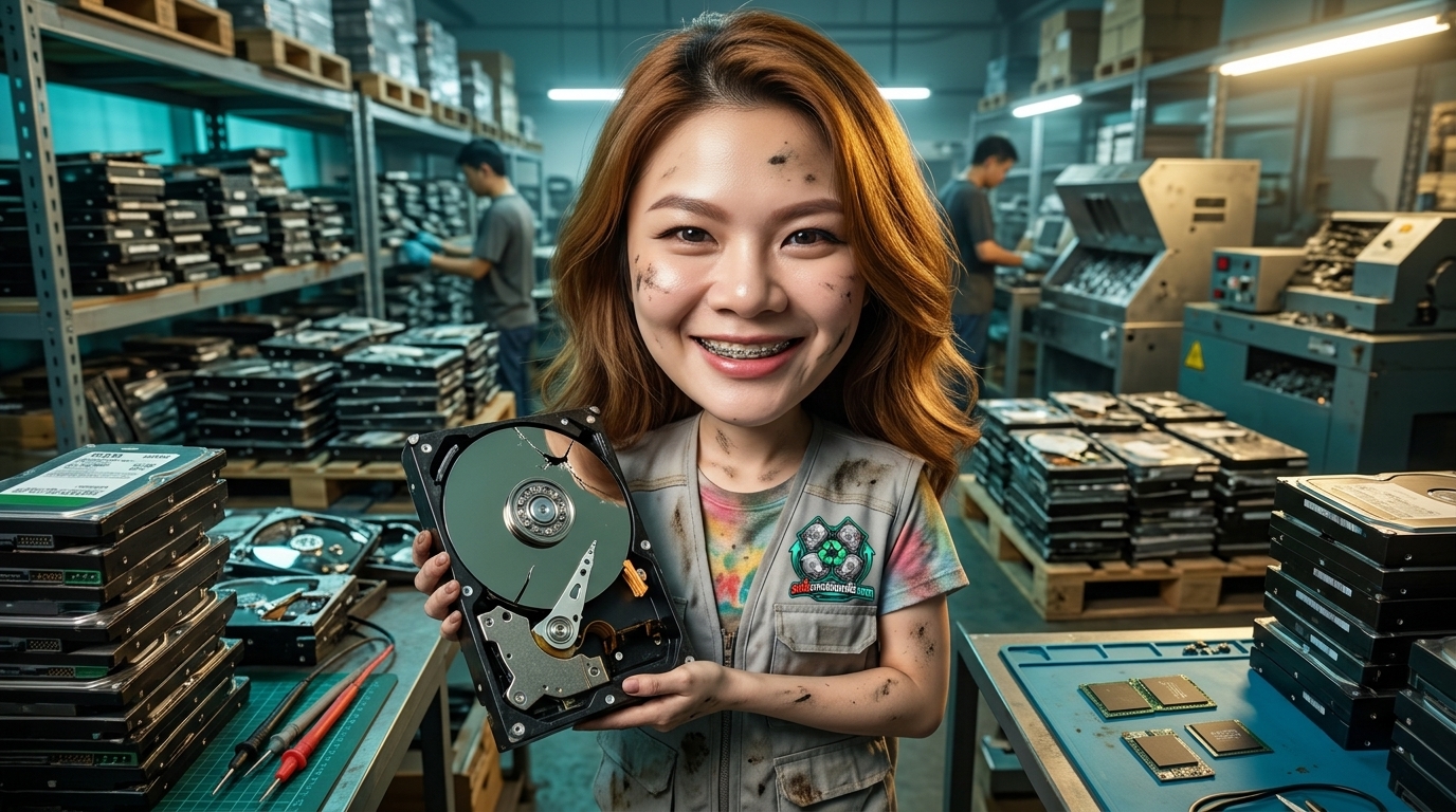 SSD M.2 และ SSD SATA ที่ชำรุดเสียหายจากอาการ Read-Only และพาร์ติชันมีปัญหา วางบนโต๊ะตรวจเช็กอุปกรณ์